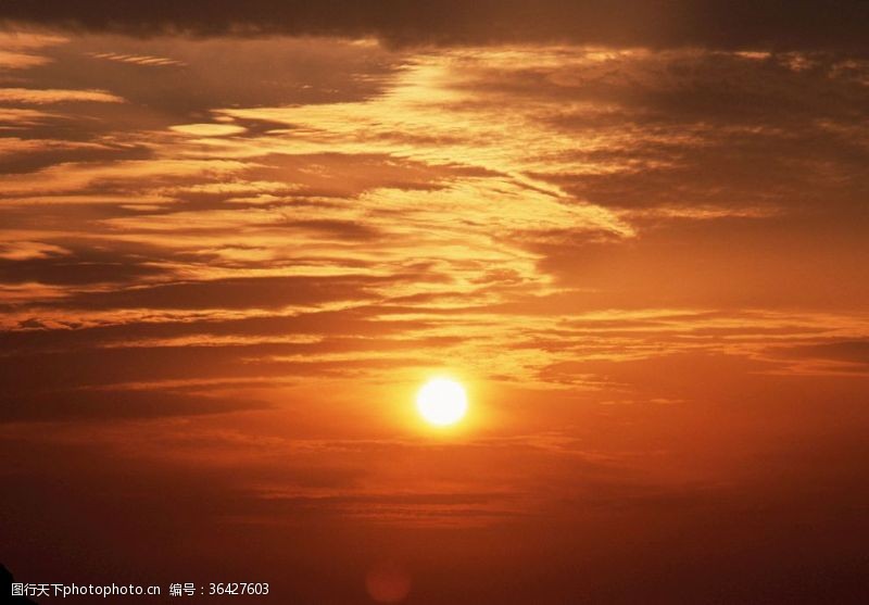 大海黄昏日落美景天空