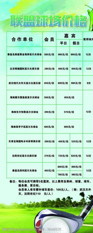 室内高尔夫高尔夫价格易拉宝