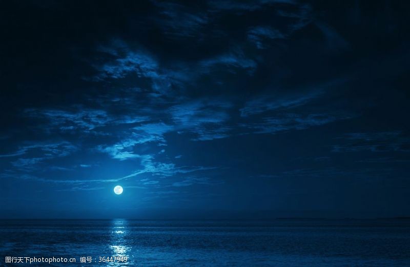 名片模板图片海上月亮