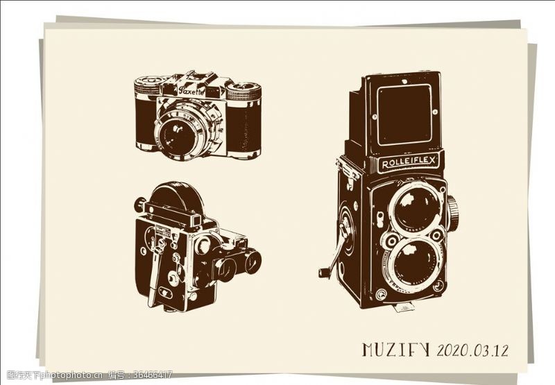 莱卡相机3款入古董老相机
