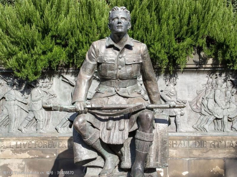 苏格兰爱丁堡雕像士兵