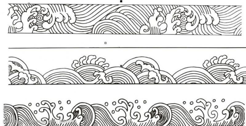 喷溅名片大海海洋卡通海浪手绘海浪