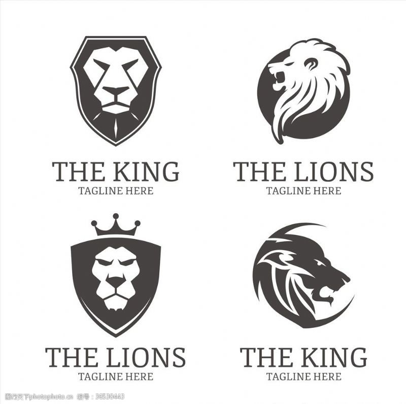 雄狮标志狮子头像标志logo