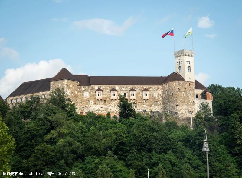 构图唯美城堡斯洛文尼亚欧洲景观
