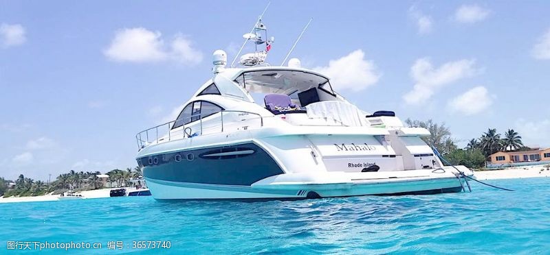 马尔代夫海景船加勒比海海洋蓝色美丽