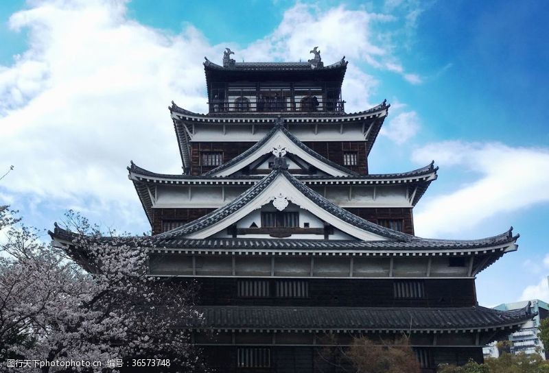 日本历史广岛城堡日本樱花旅行