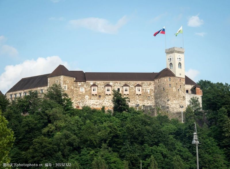 构图唯美城堡斯洛文尼亚欧洲景观体