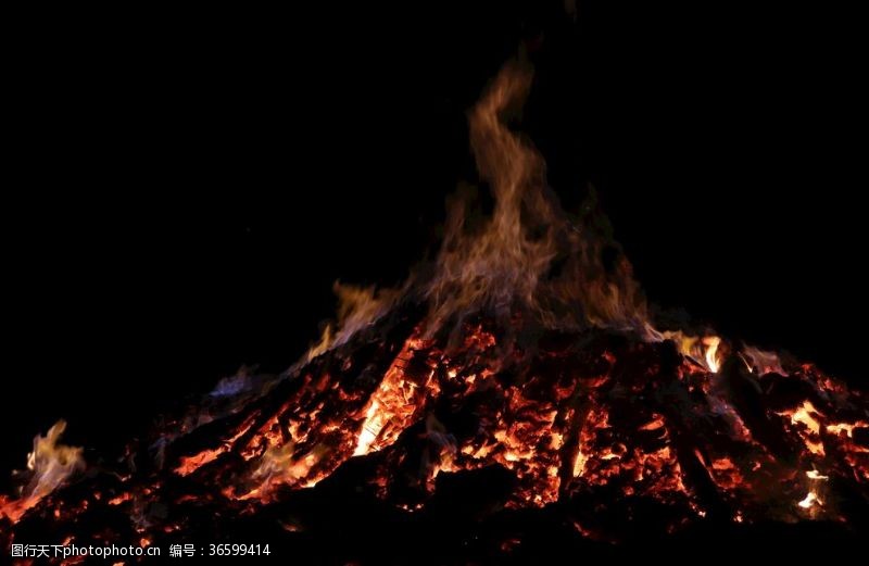 营火木火余烬烧伤火焰
