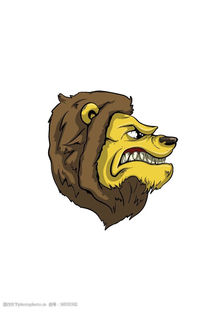 雄狮标志创意可爱卡通动物头像素材