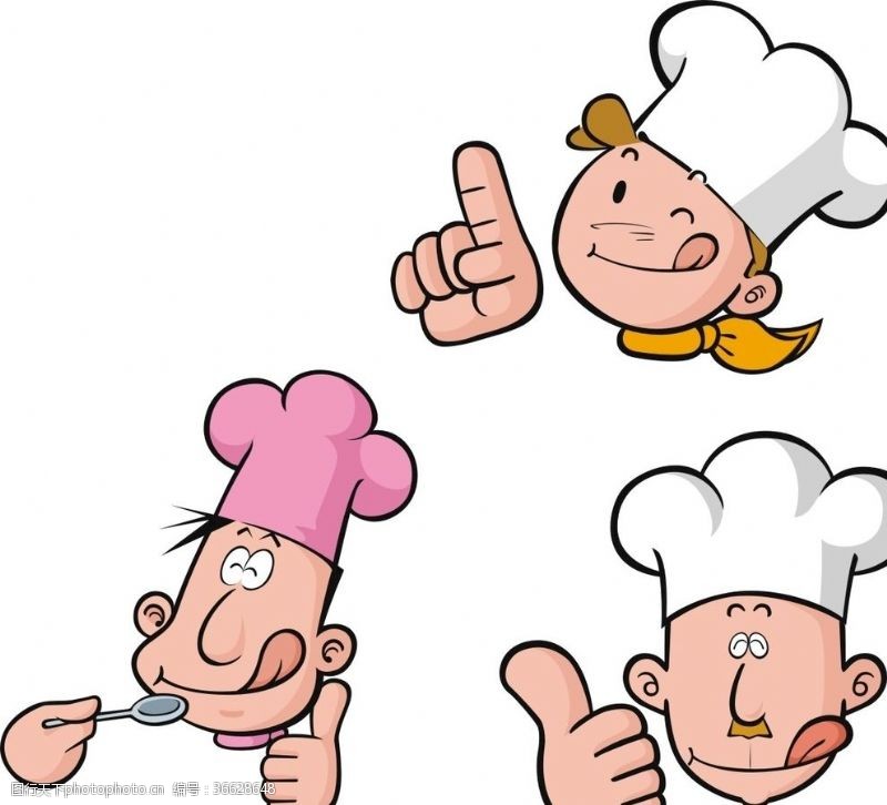 厨师卡通人物厨师头像