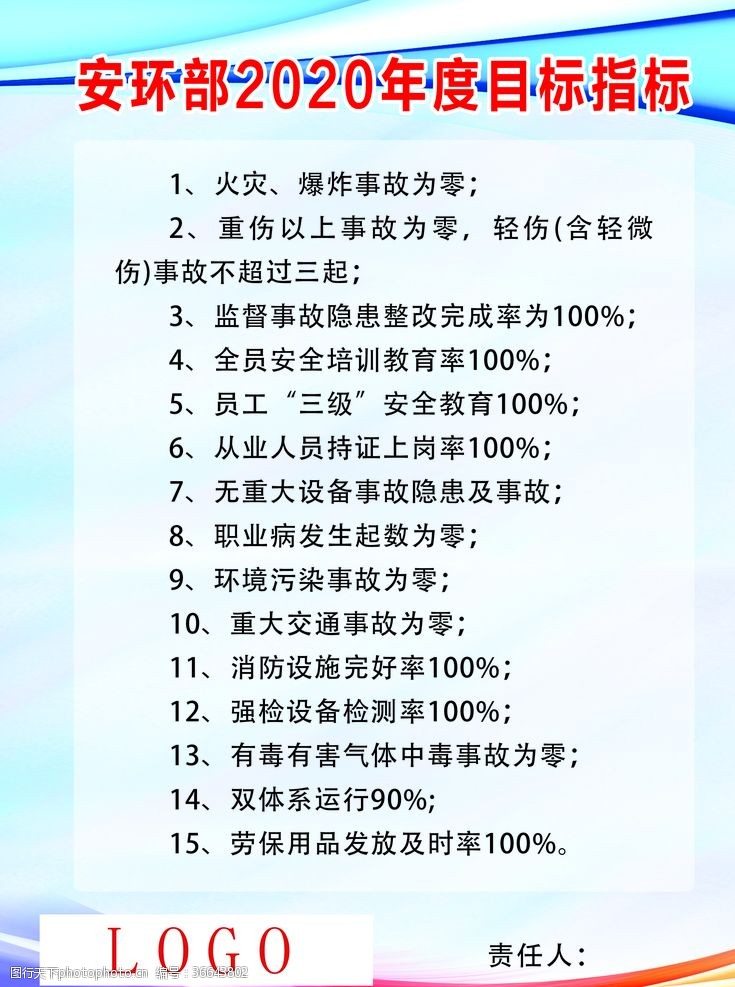 喷绘门头安环部2020目标图版