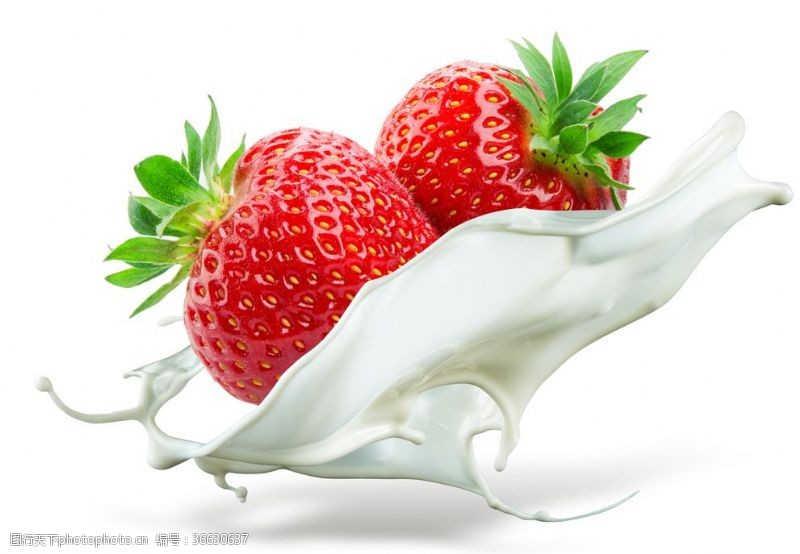 牛奶标签草莓牛奶