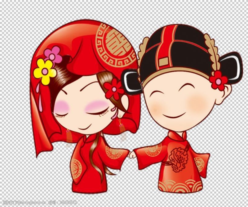 中式新娘新郎新娘