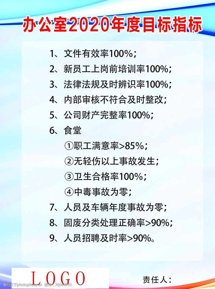 喷绘门头办公室2020年度目标