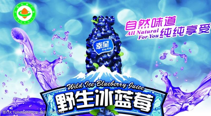 饮料广告海报蓝莓饮料广告