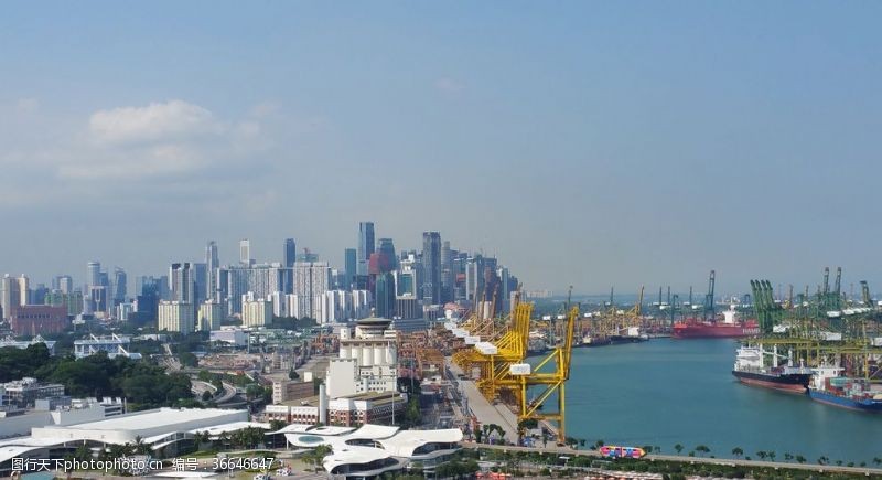 构图唯美新加坡海港