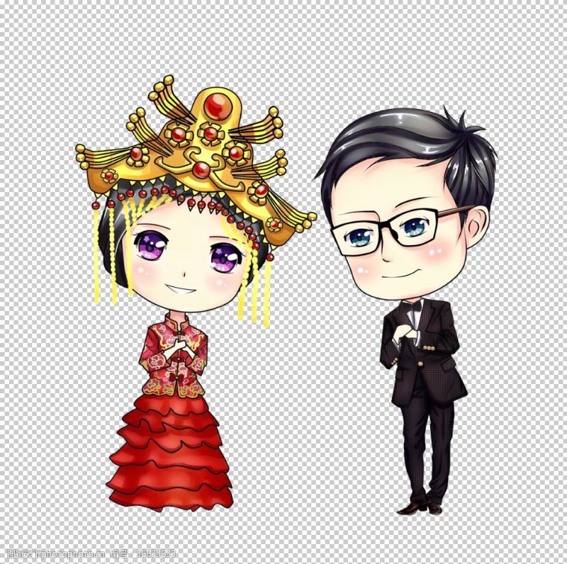 中式新娘新郎新娘