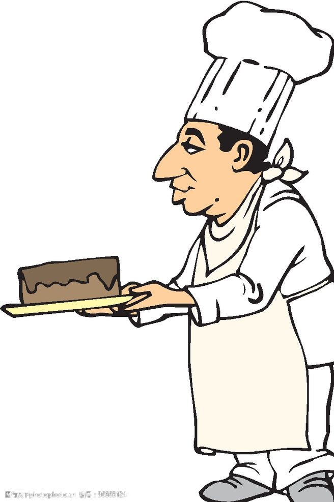 厨师卡通人物厨师大厨蛋糕师