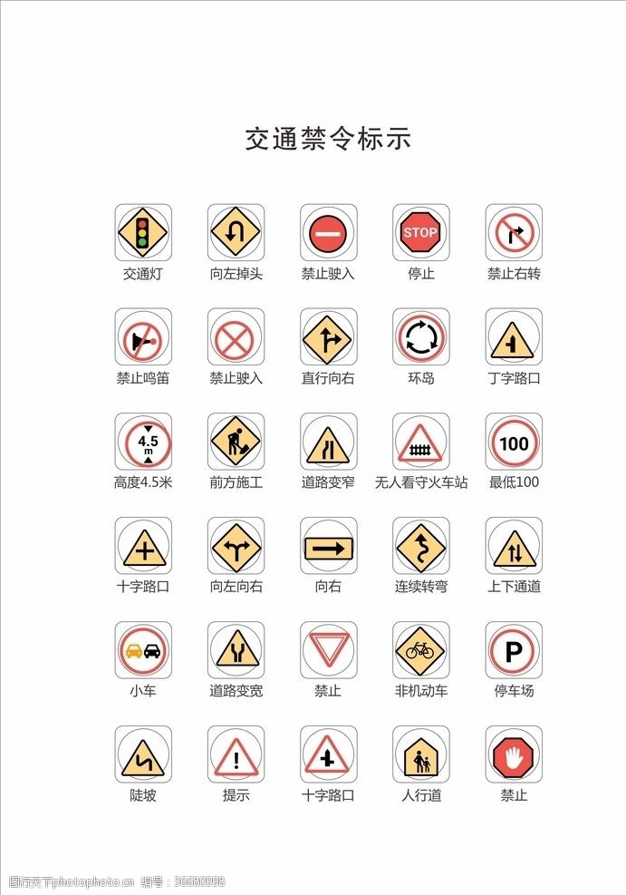 十环标志交通禁令标志
