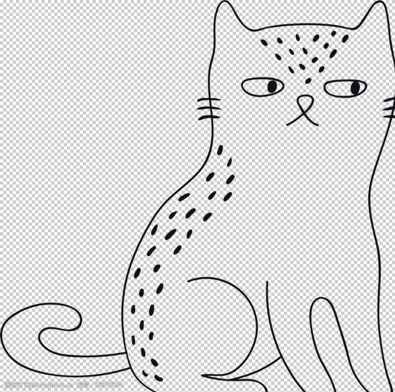 宠物生活馆手绘卡通猫