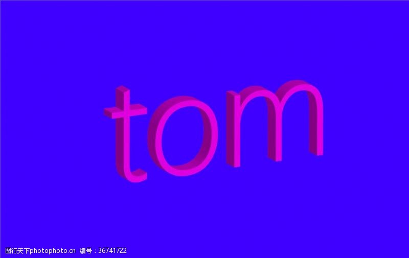 tom3d英文字