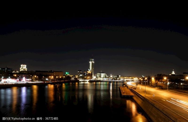 手机外观莫斯科城市夜景