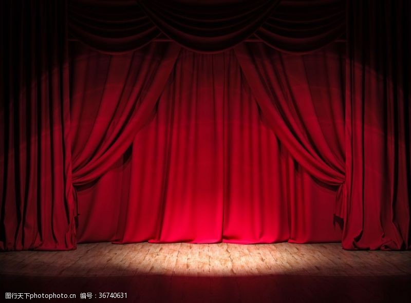 红色舞台帷幕舞台