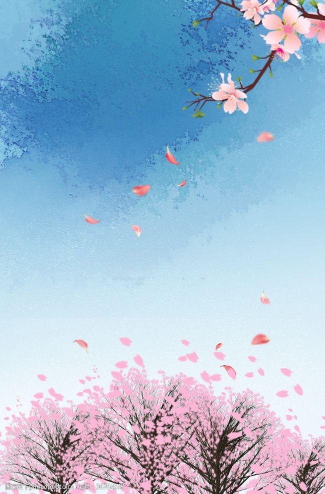 日本旅游宣传樱花素材