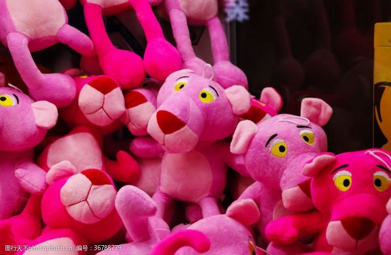 一堆手机粉红豹