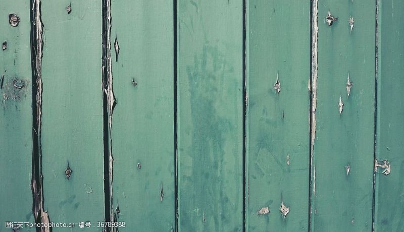 田园风光蓝绿色刷漆木板