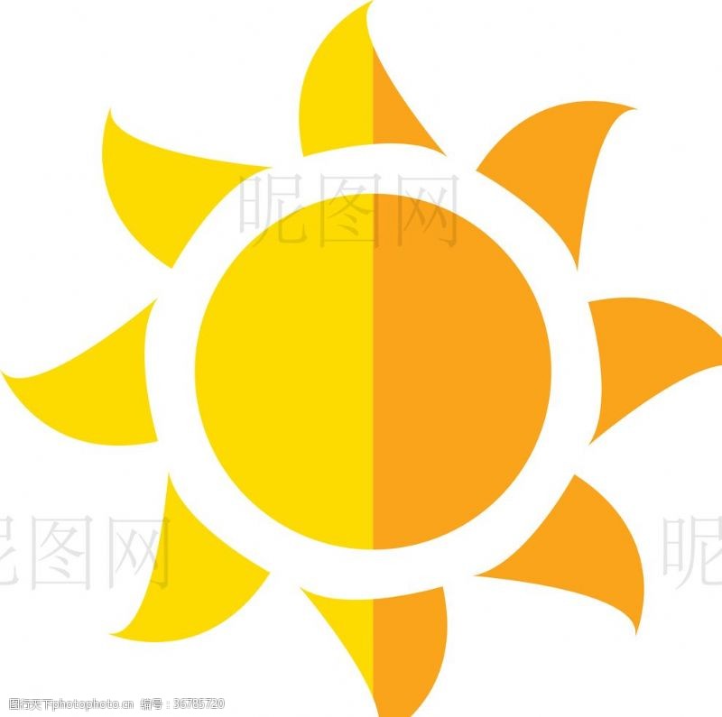 天气预报太阳UI标识标志LOGO