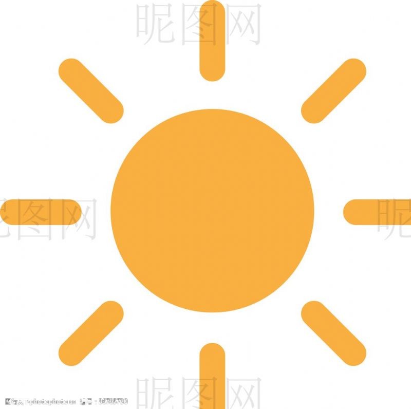 天气预报太阳UI标识标志LOGO