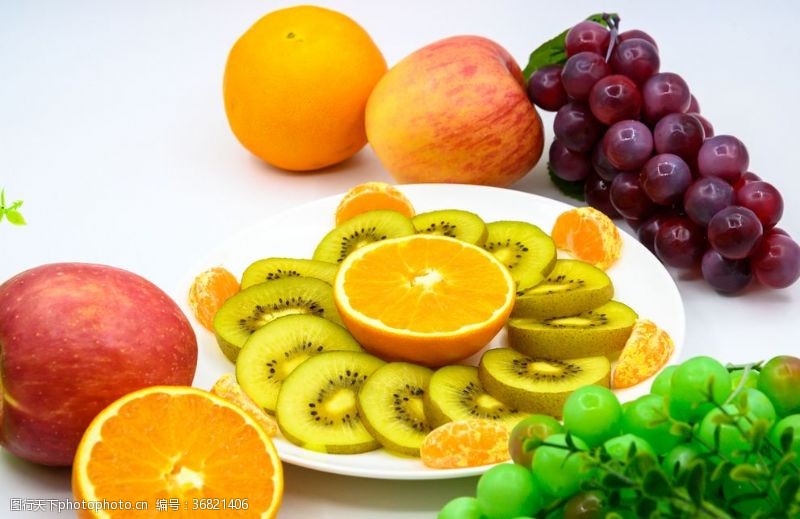 绿的水果与水果拼盘