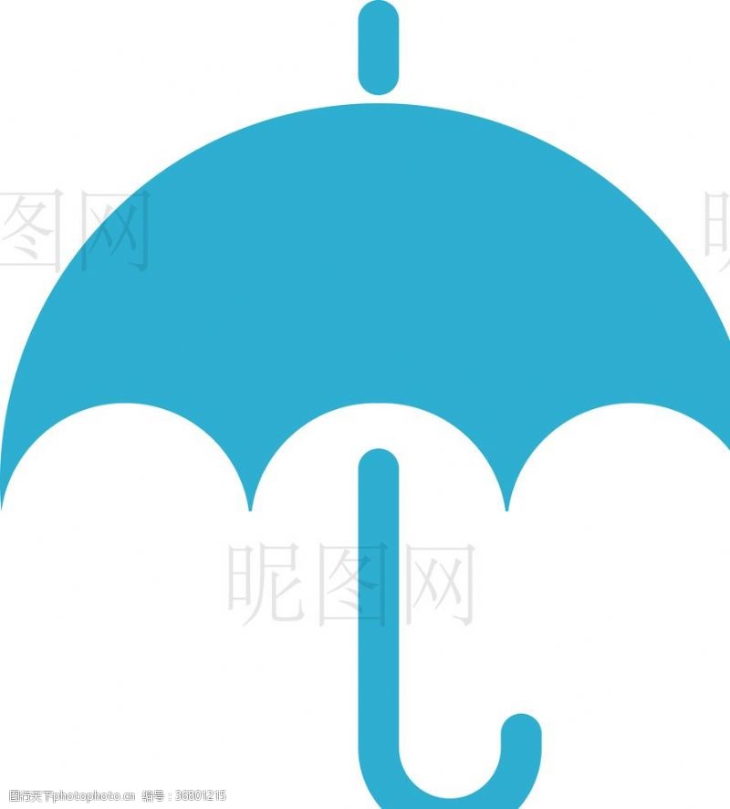 天气预报雨伞UI标识标志LOGO