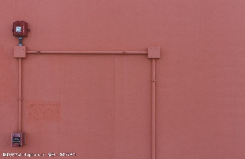 极简主义粉色墙面