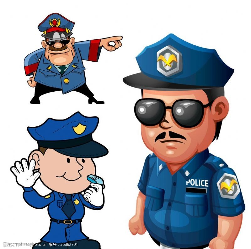 警察叔叔卡通警察