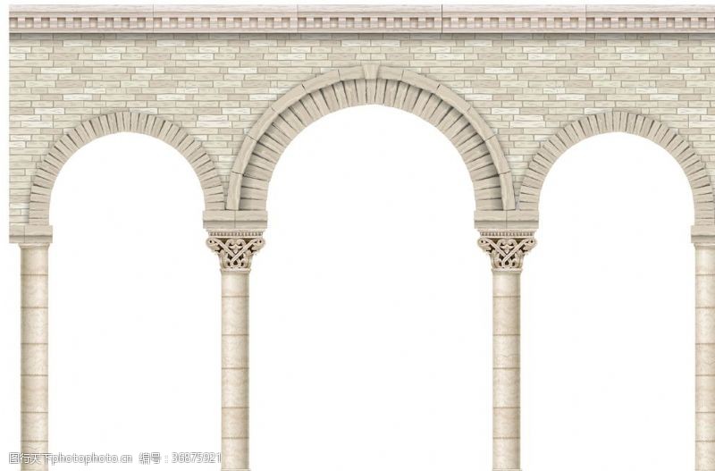 复古大巴欧式拱门砖门艺术