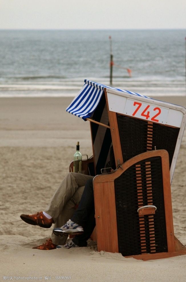马尔代夫海景沙滩椅休闲椅