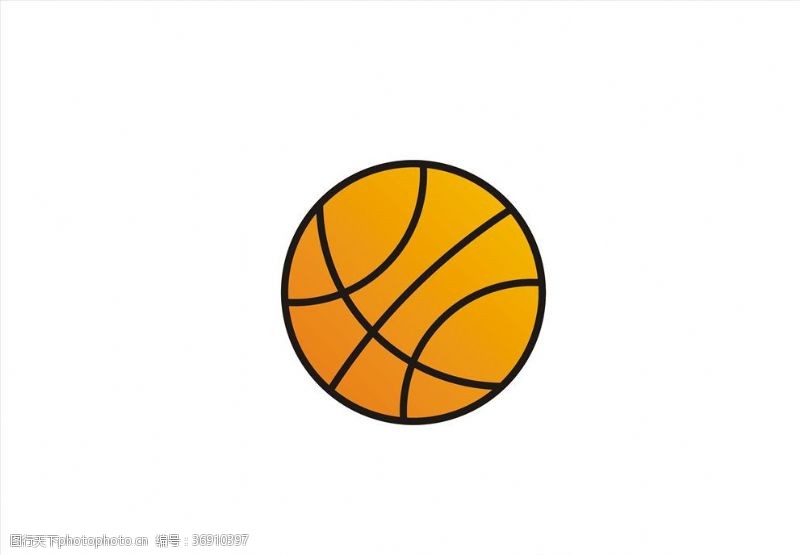 队徽篮球矢量效果图图标