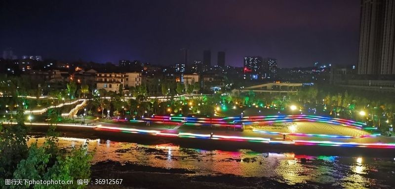 广西建工城市公园夜景