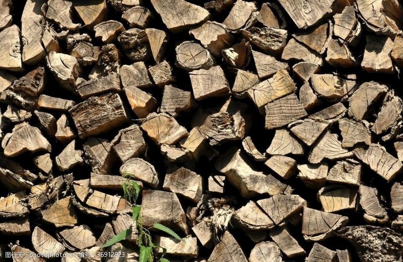 堆放杂物堆叠摆放着的木头