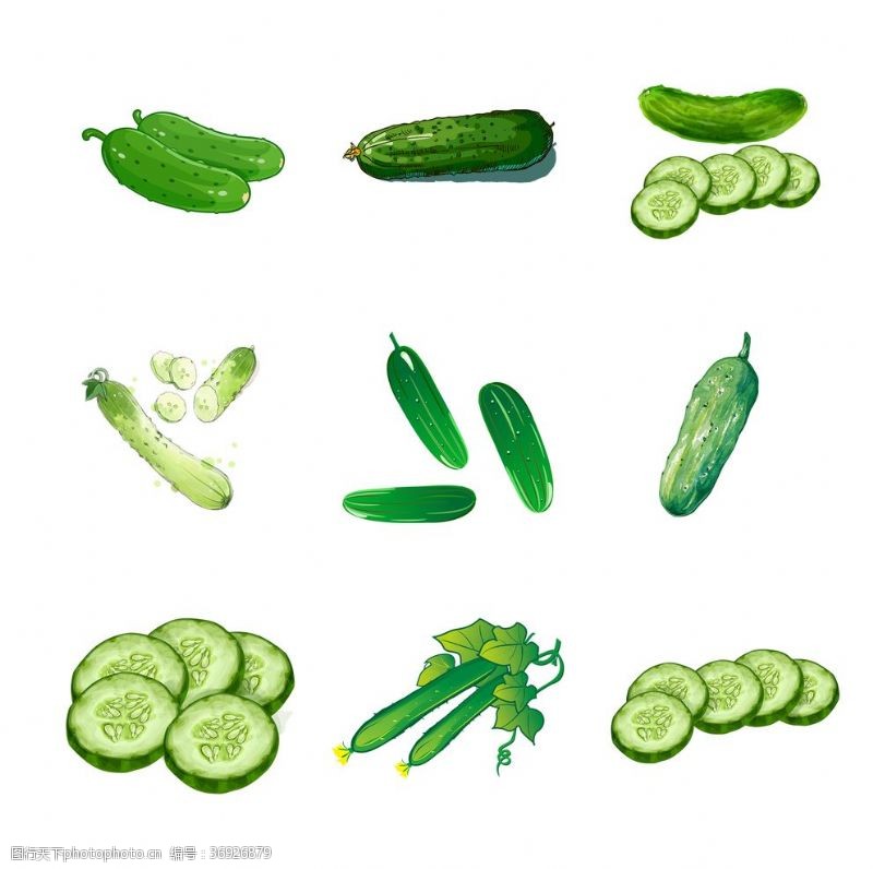 绿色蔬菜展架素材黄瓜