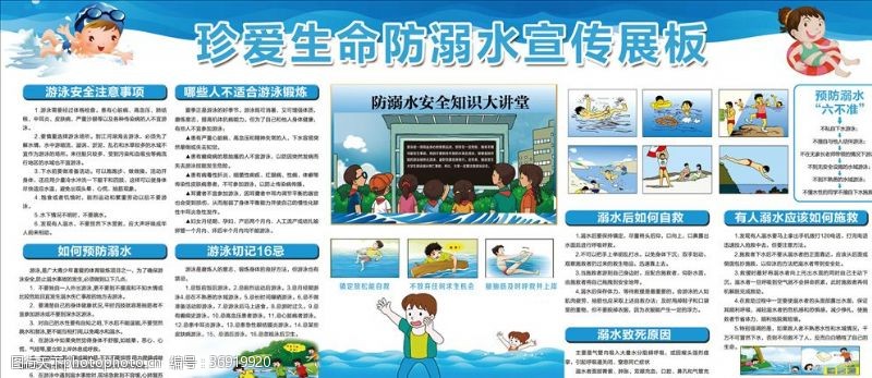 防溺水宣传防溺水展板