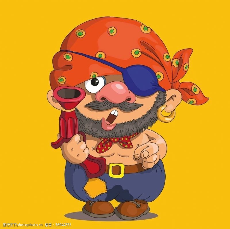 儿童海盗船海盗卡通形象