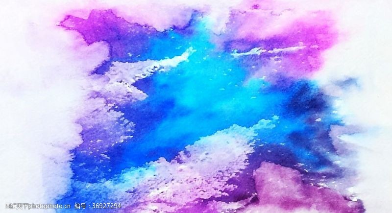 紫色渐变的水彩水彩画