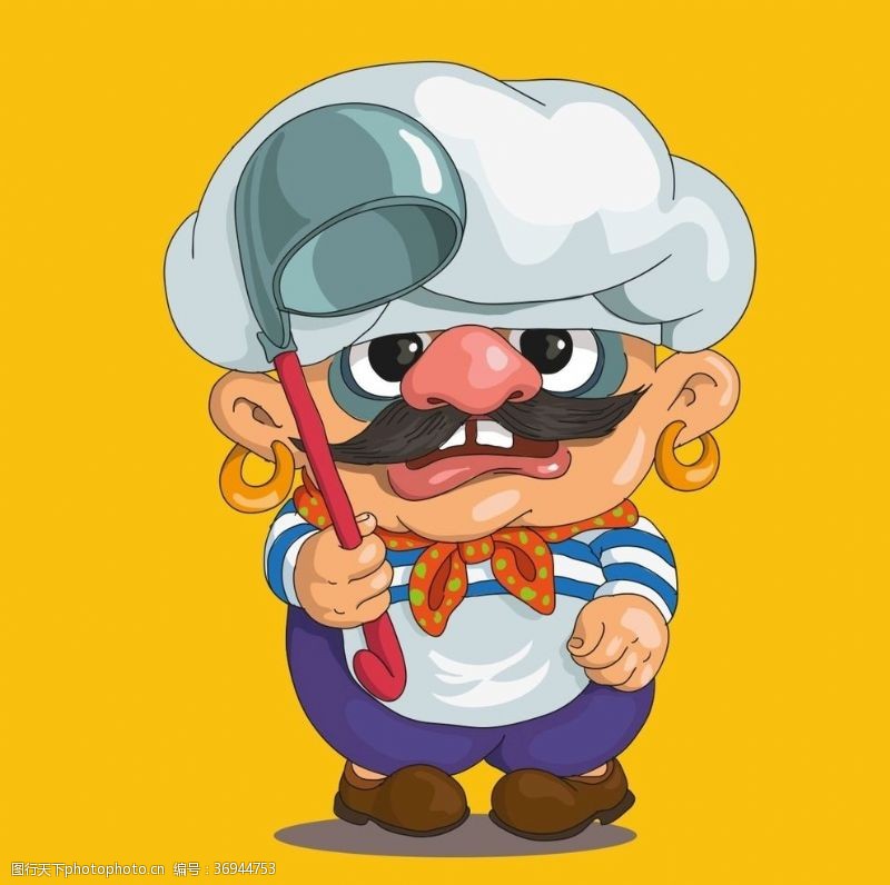 厨师卡通人物海盗卡通形象