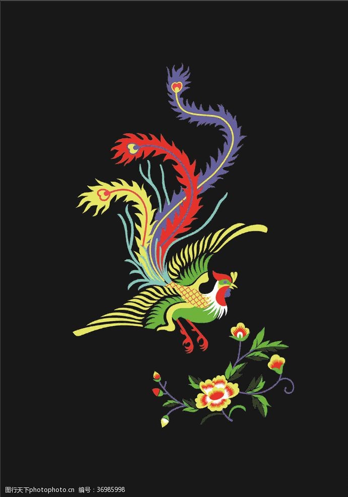 中国风底图传统凤凰