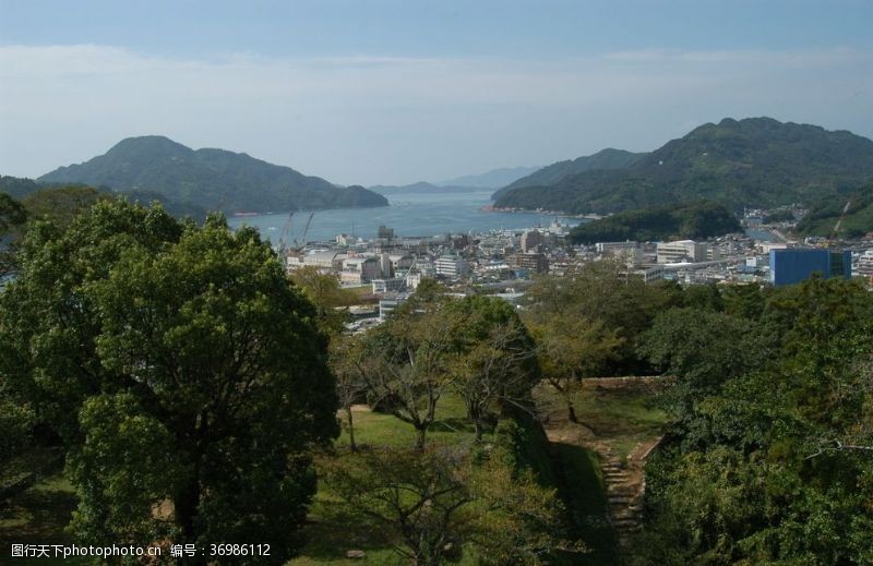 日本风情远景城市