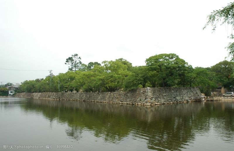 日本风情古护城河
