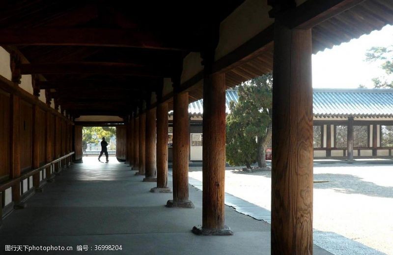 日本风情古建走廊